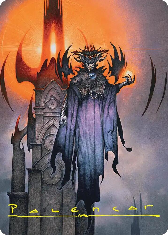 Sauron, the Lidless Eye Art Card (Gold-Stamped Signature) (36) [Art Series: The Hobbit]