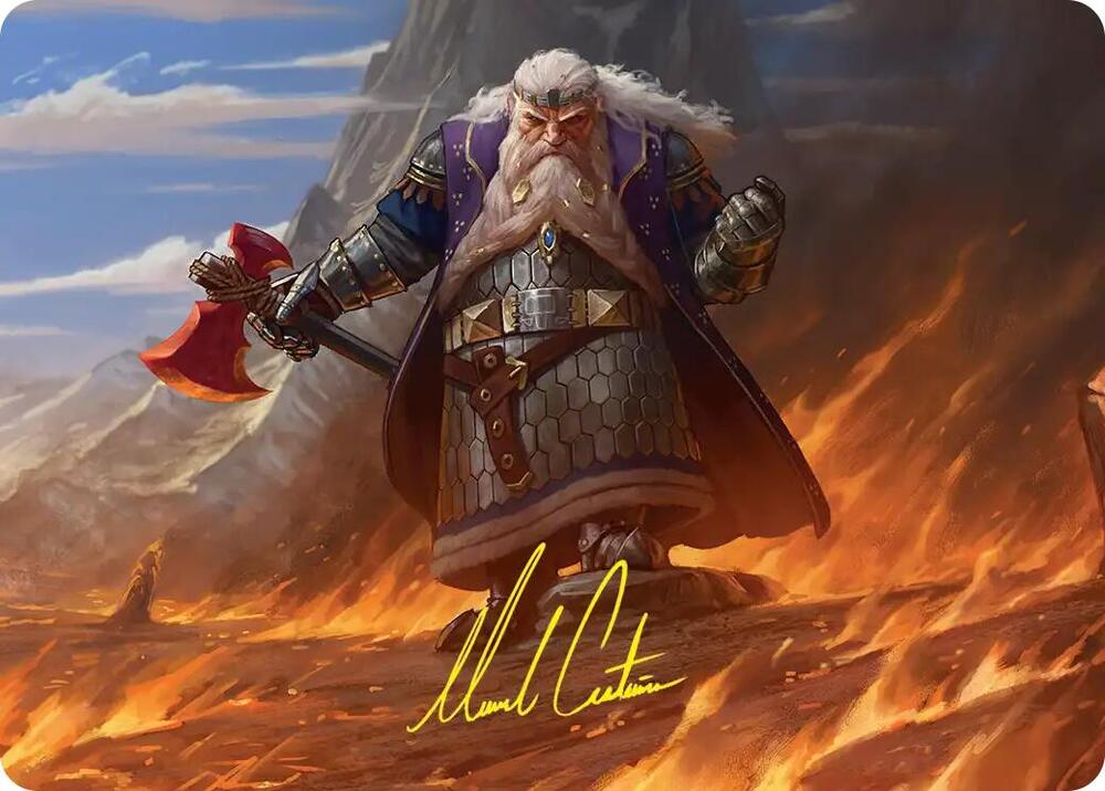 Dain of the Ancient Halls Art Card (Gold-Stamped Signature) (48) [Art Series: The Hobbit]