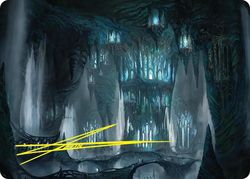 Elvenking's Halls Art Card (Gold-Stamped Signature) (23) [Art Series: The Hobbit]