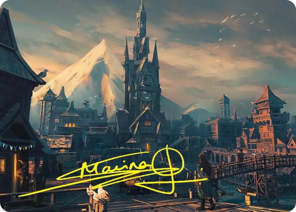 Lake-town Art Card (Gold-Stamped Signature) (24) [Art Series: The Hobbit]