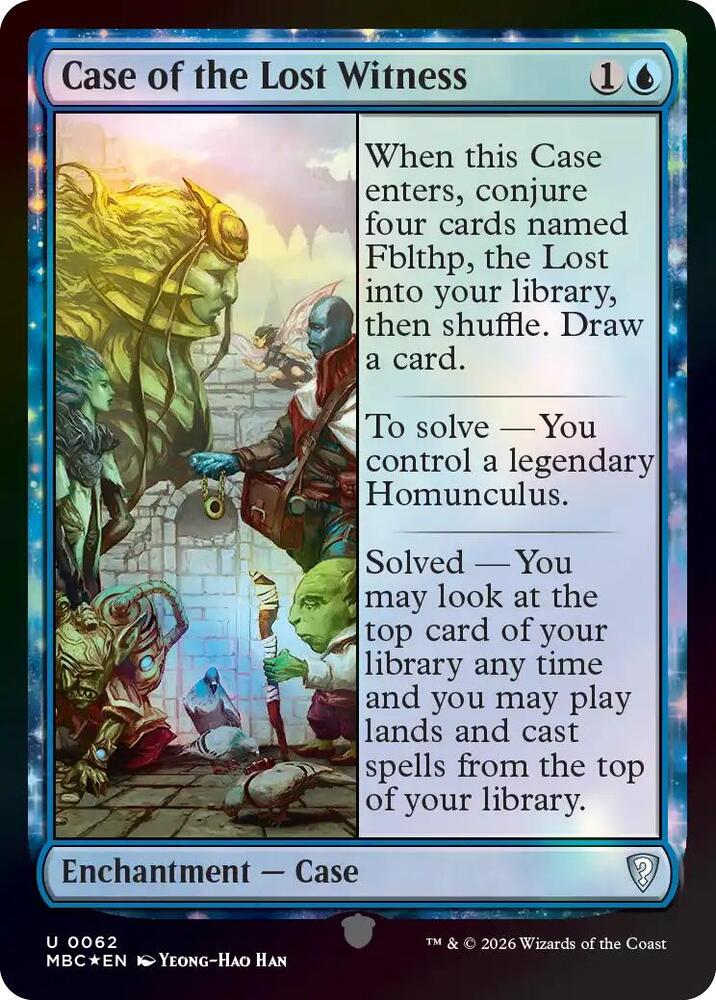 Case of the Lost Witness (62) [Mystery Booster Commander Edition]