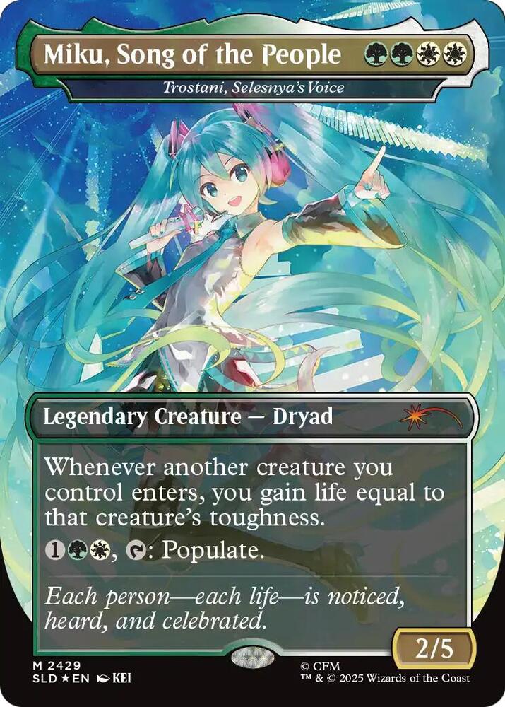 Miku, Song of the People - Trostani, Selesnya's Voice (2429) [Secret Lair Drop Series]