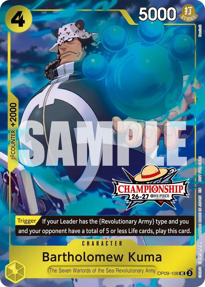 Bartholomew Kuma (CS 26-27 Celebration Pack) (OP09-108) [One Piece Promotion Cards]