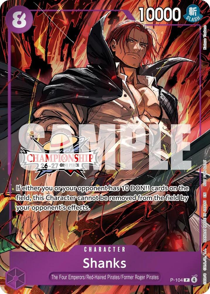 Shanks (CS 26-27 Celebration Pack) (P-104) [One Piece Promotion Cards]