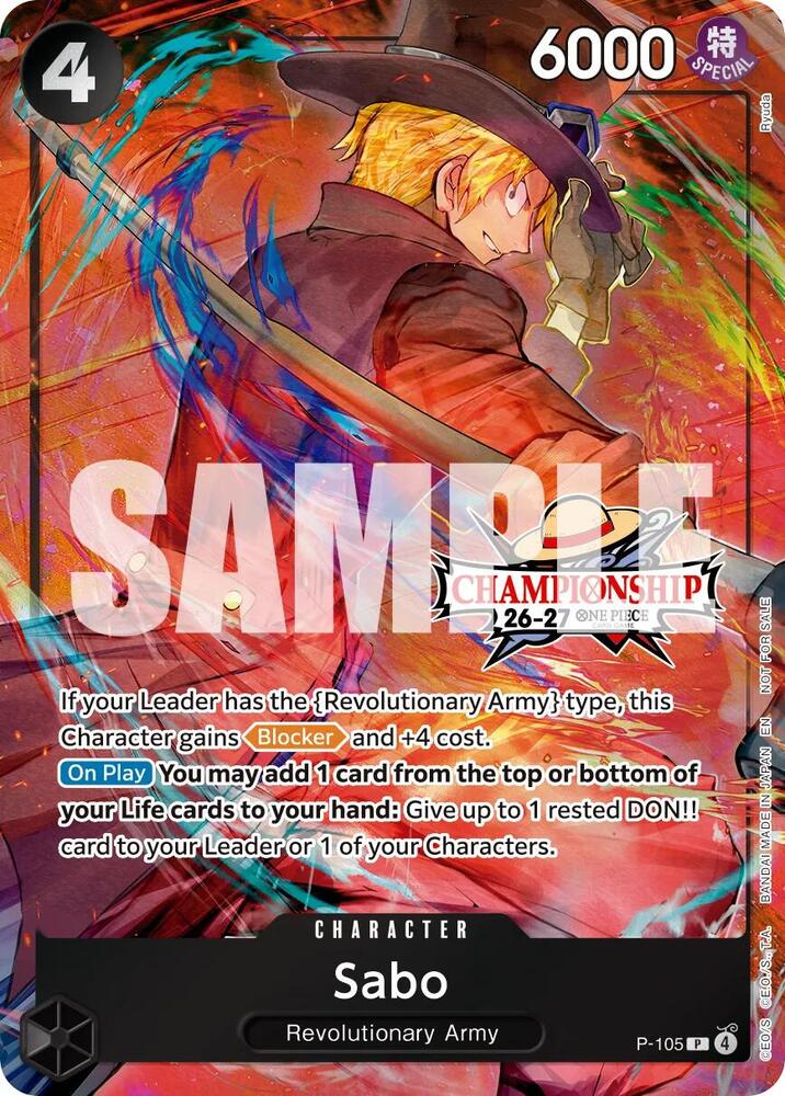 Sabo (CS 26-27 Celebration Pack) (P-105) [One Piece Promotion Cards]