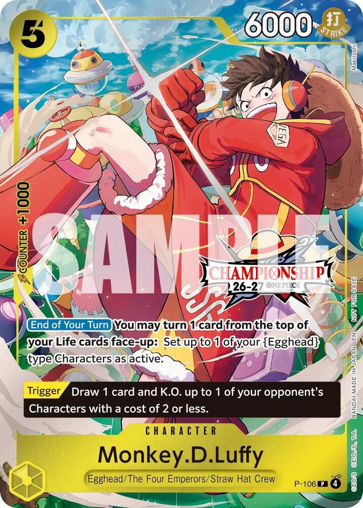 Monkey.D.Luffy (CS 26-27 Celebration Pack) (P-106) [One Piece Promotion Cards]