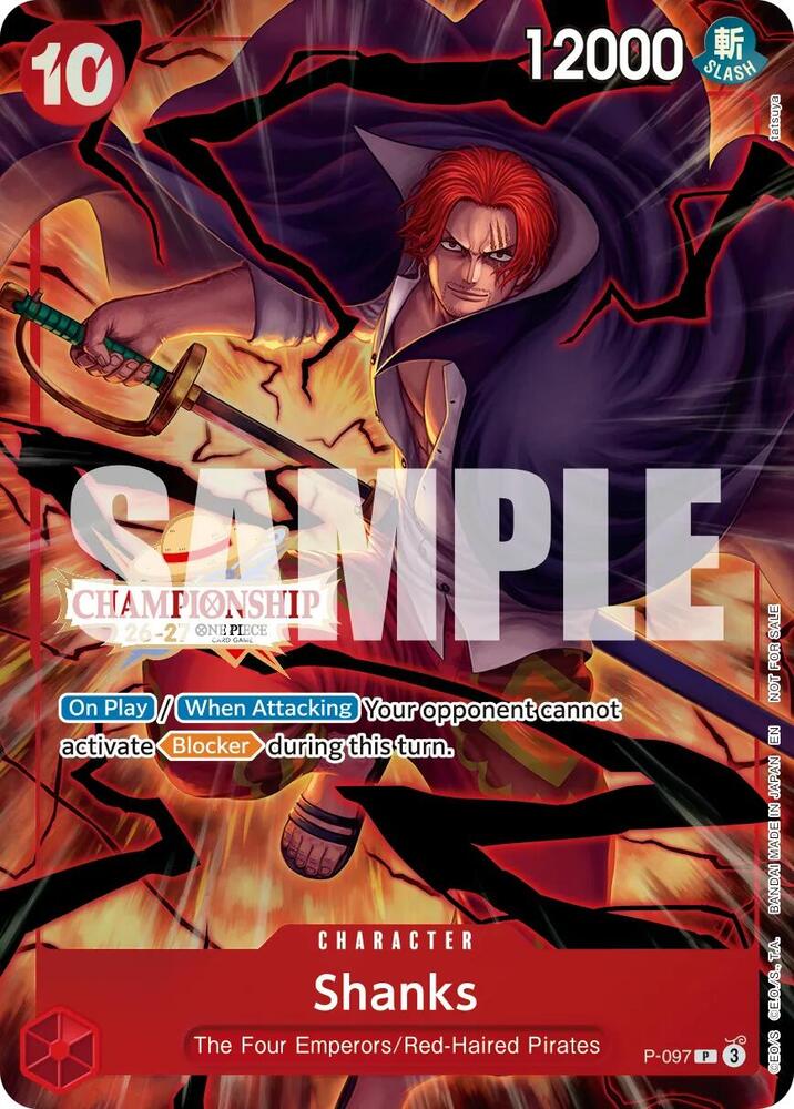Shanks (CS 26-27 Event Pack Finalist Ver.) (P-097) [One Piece Promotion Cards]