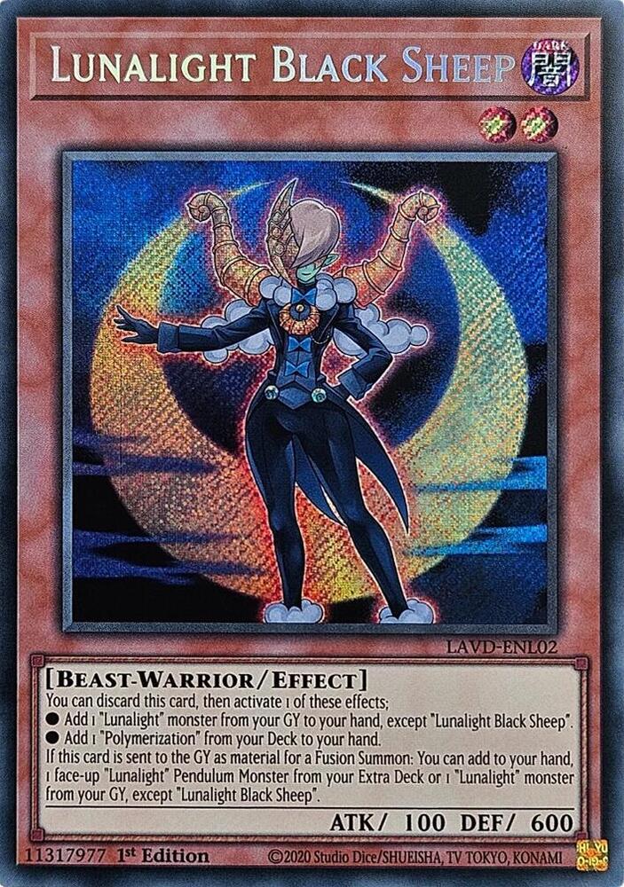 Lunalight Black Sheep (Secret Rare) (LAVD-ENL02) [Legendary Arc-V Decks]