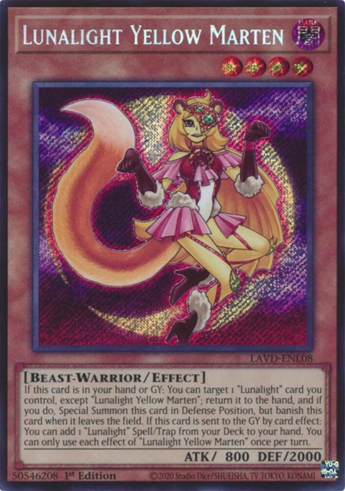 Lunalight Yellow Marten (Secret Rare) (LAVD-ENL08) [Legendary Arc-V Decks]