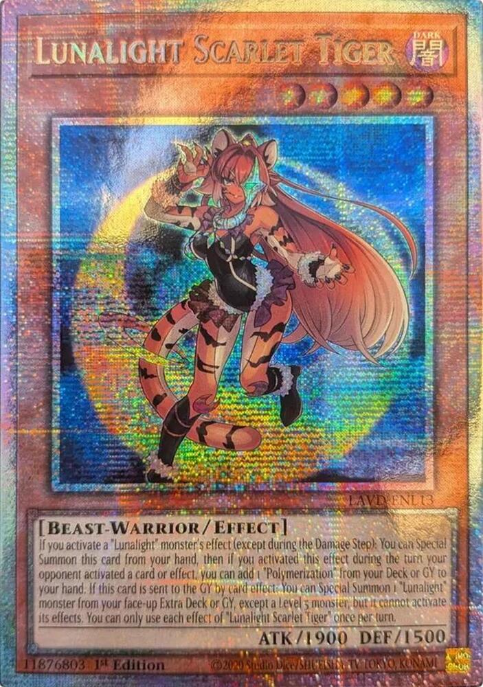 Lunalight Scarlet Tiger (Starlight Rare) (LAVD-ENL13) [Legendary Arc-V Decks]