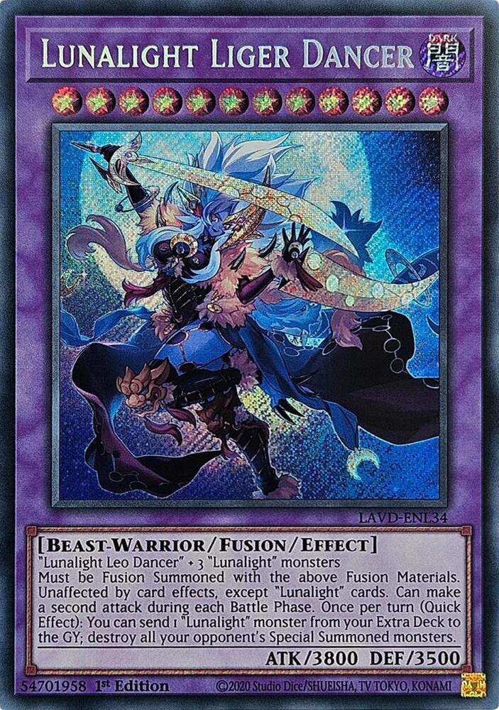 Lunalight Liger Dancer (Secret Rare) (LAVD-ENL34) [Legendary Arc-V Decks]