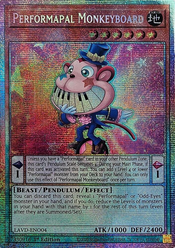 Performapal Monkeyboard (Starlight Rare) (LAVD-ENO04) [Legendary Arc-V Decks]