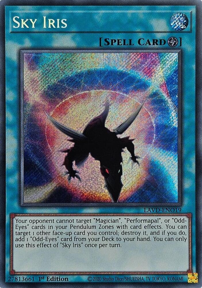 Sky Iris (Secret Rare) (LAVD-ENO19) [Legendary Arc-V Decks]