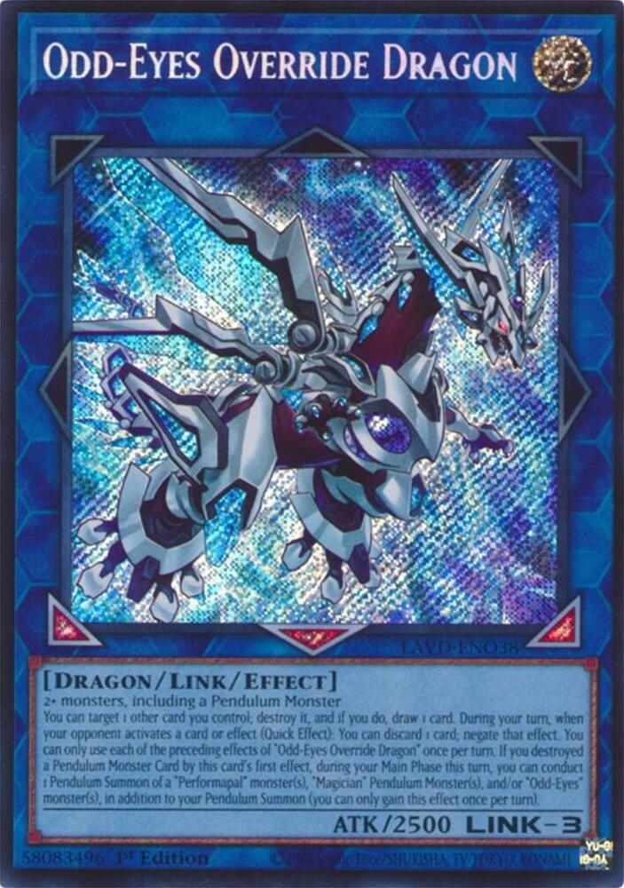 Odd-Eyes Override Dragon (Secret Rare) (LAVD-ENO38) [Legendary Arc-V Decks]