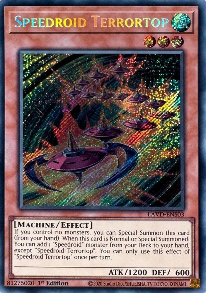 Speedroid Terrortop (Secret Rare) (LAVD-ENS03) [Legendary Arc-V Decks]