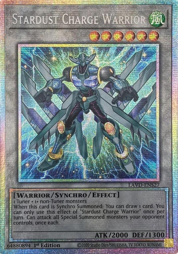 Stardust Charge Warrior (Starlight Rare) (LAVD-ENS27) [Legendary Arc-V Decks]