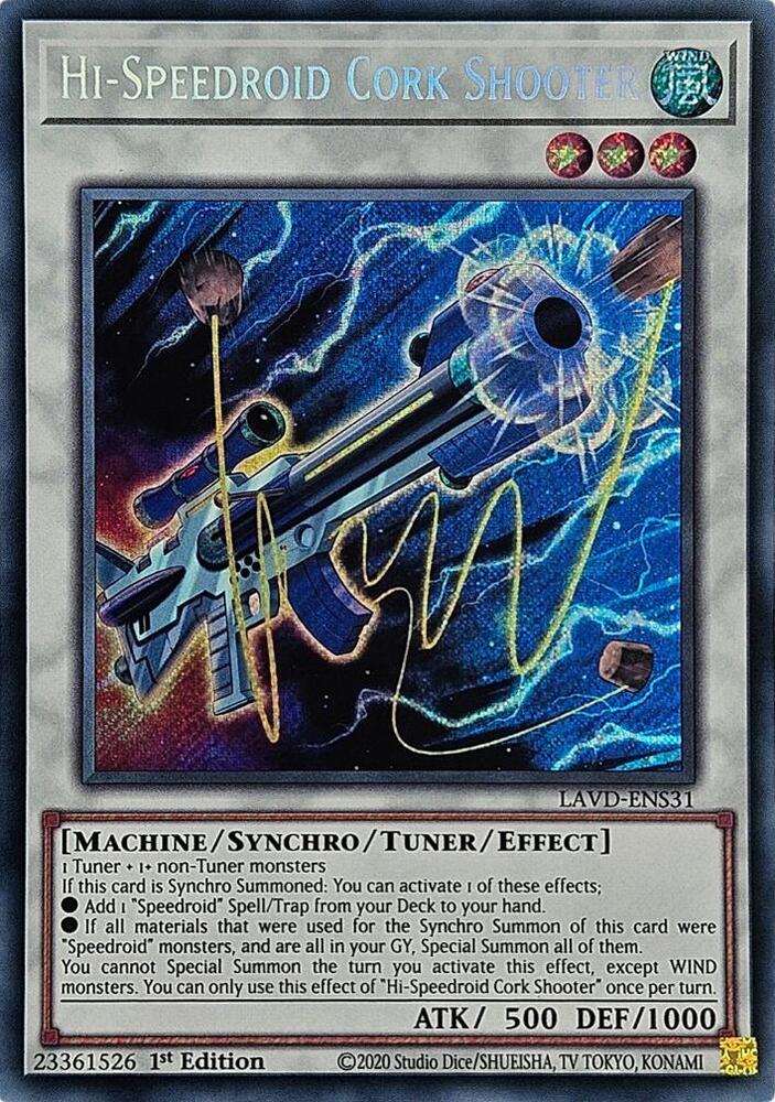 Hi-Speedroid Cork Shooter (Secret Rare) (LAVD-ENS31) [Legendary Arc-V Decks]
