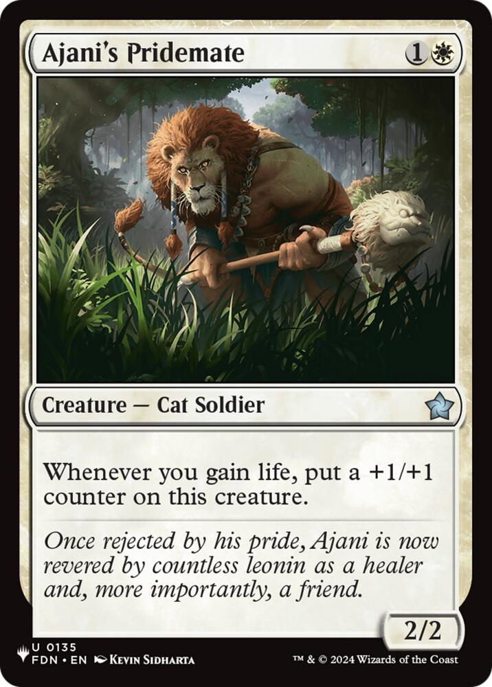 Ajani's Pridemate (FDN) (135) [The List Reprints]