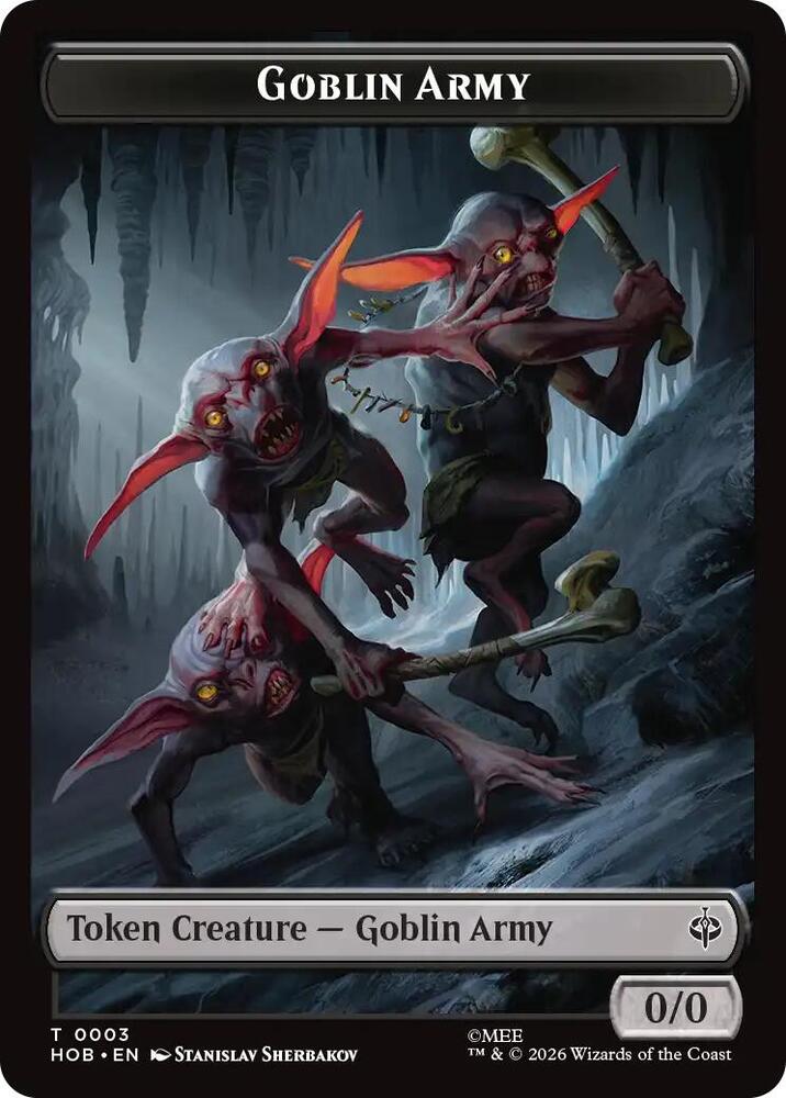 Goblin Army (0003) // Wolf Double-Sided Token (3 // 9) [The Hobbit]