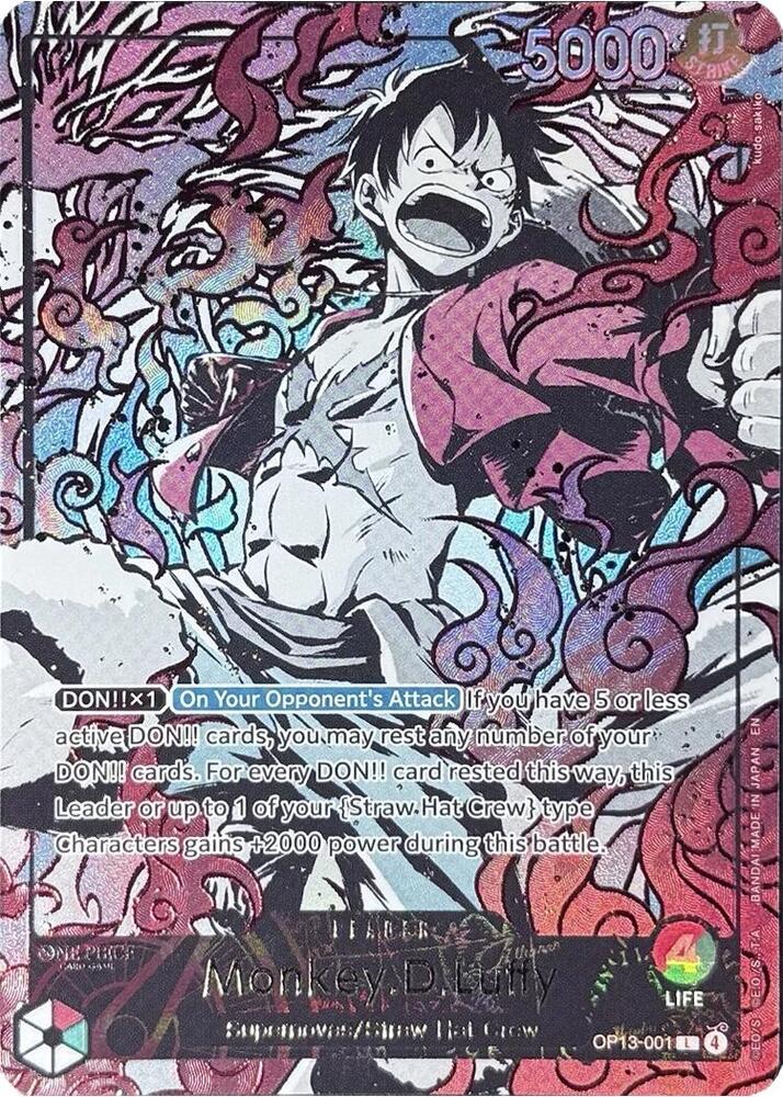 Monkey.D.Luffy (English Version 3rd Anniversary Set) (OP13-001) [One Piece Promotion Cards]