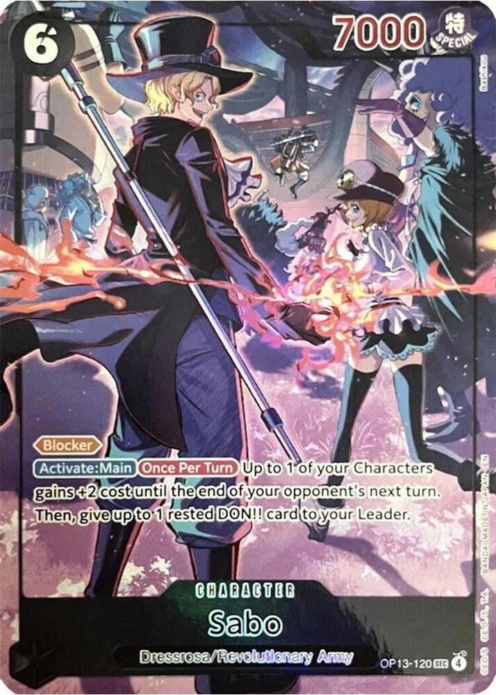 Sabo (120) (English Version 3rd Anniversary Set) (OP13-120) [One Piece Promotion Cards]