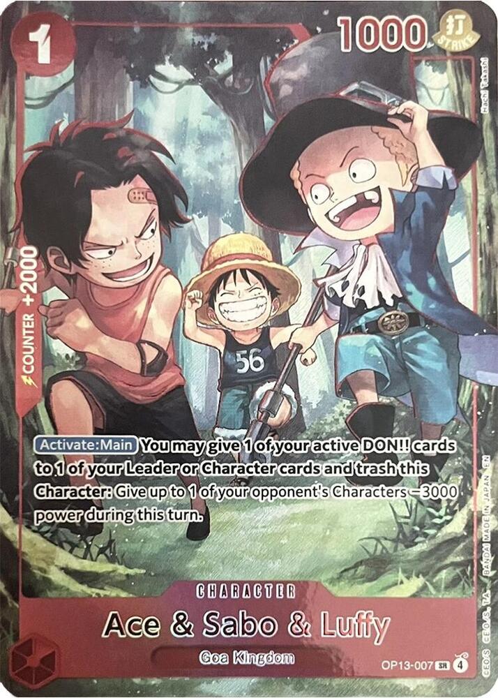 Ace & Sabo & Luffy (English Version 3rd Anniversary Set) (OP13-007) [One Piece Promotion Cards]