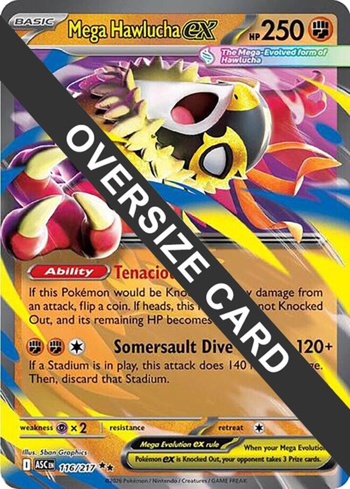 Mega Hawlucha ex - 116/217 (116/217) [Jumbo Cards]