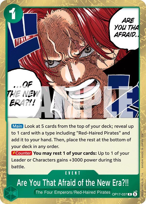 Are You That Afraid of the New Era?! (OP17-037) [The World's Strongest Warriors]
