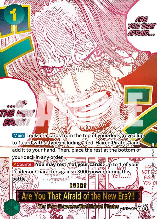 Are You That Afraid of the New Era?! (Alternate Art) (OP17-037) [The World's Strongest Warriors]