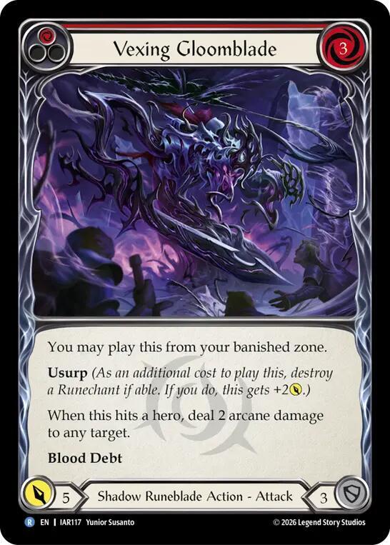 Vexing Gloomblade (Red) (IAR117) [Usurp the Shadow Throne]