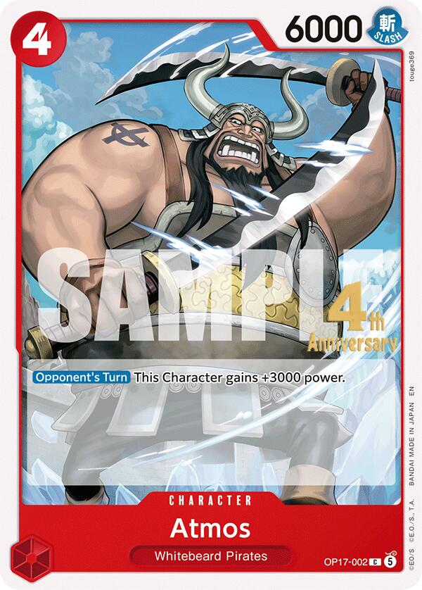 Atmos (OP17-002) [The World's Strongest Warriors Release Event Cards]