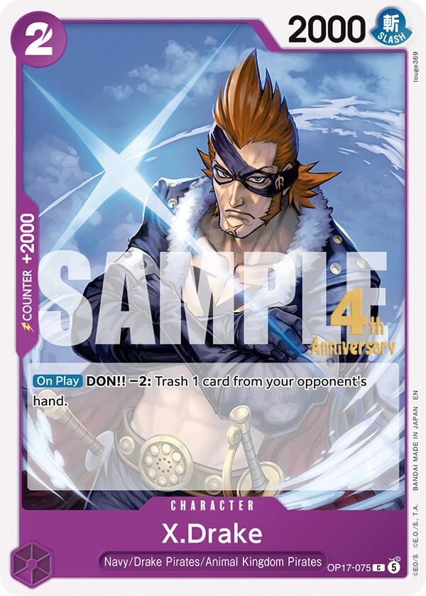 X.Drake (OP17-075) [The World's Strongest Warriors Release Event Cards]