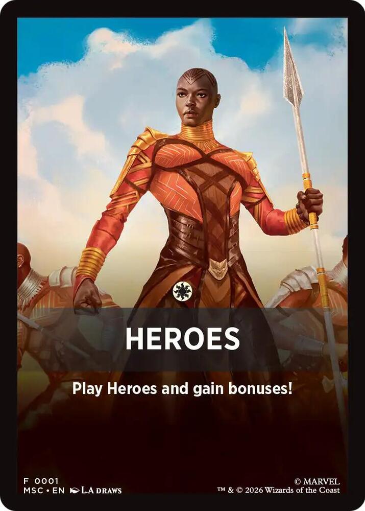 Heroes Theme Card (1) [Commander: Marvel Super Heroes]