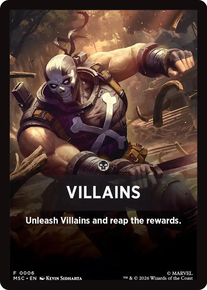 Villains Theme Card (6) [Commander: Marvel Super Heroes]