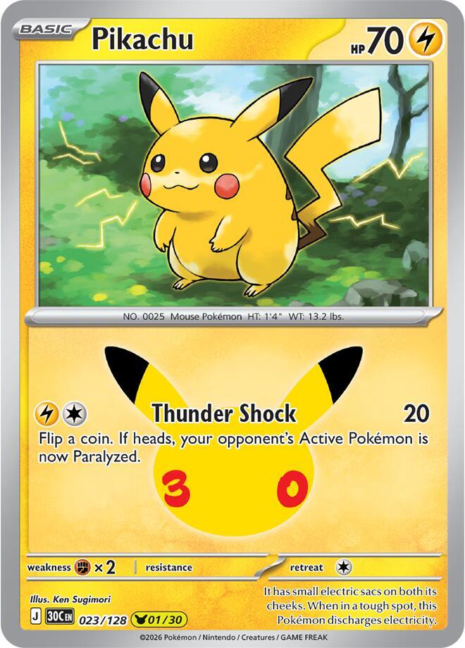 Pikachu - 023/128 (023/128) [ME: 30th Celebration]