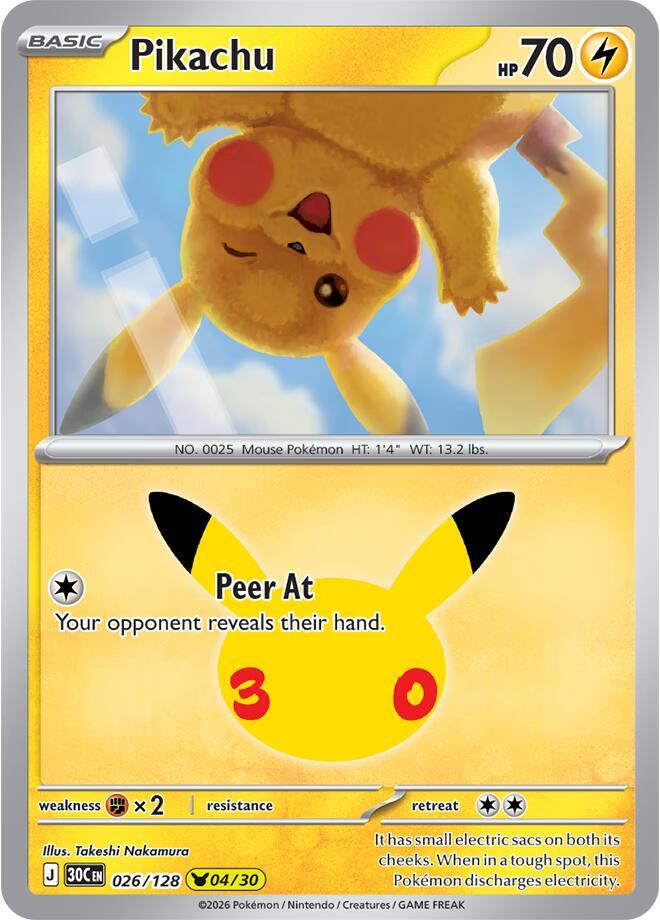 Pikachu - 026/128 (026/128) [ME: 30th Celebration]