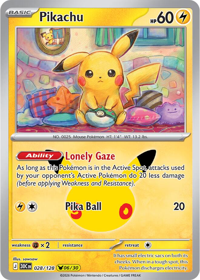 Pikachu - 028/128 (028/128) [ME: 30th Celebration]