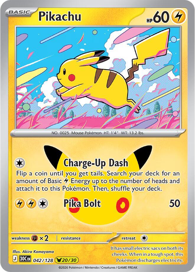Pikachu - 042/128 (042/128) [ME: 30th Celebration]