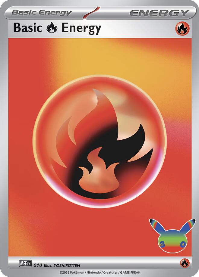Basic Fire Energy - 010 (30th Celebration) (010) [MEE: Mega Evolution Energies]
