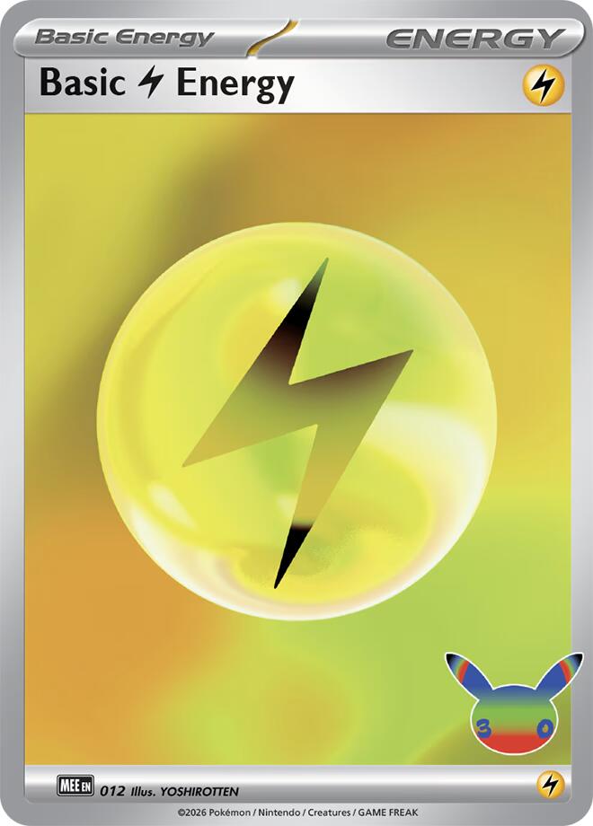 Basic Lightning Energy - 012 (30th Celebration) (012) [MEE: Mega Evolution Energies]