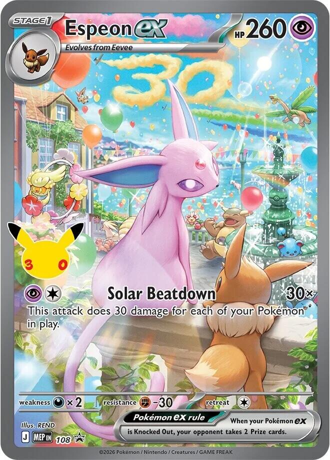 Espeon ex - 108 (30th Celebration) (108) [ME: Mega Evolution Promo]