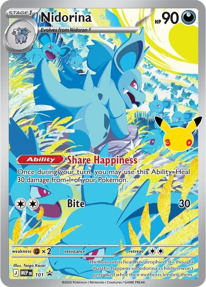 Nidorina - 101 (30th Celebration) (101) [ME: Mega Evolution Promo]