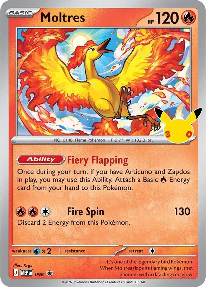 Moltres - 096 (30th Celebration) (096) [ME: Mega Evolution Promo]