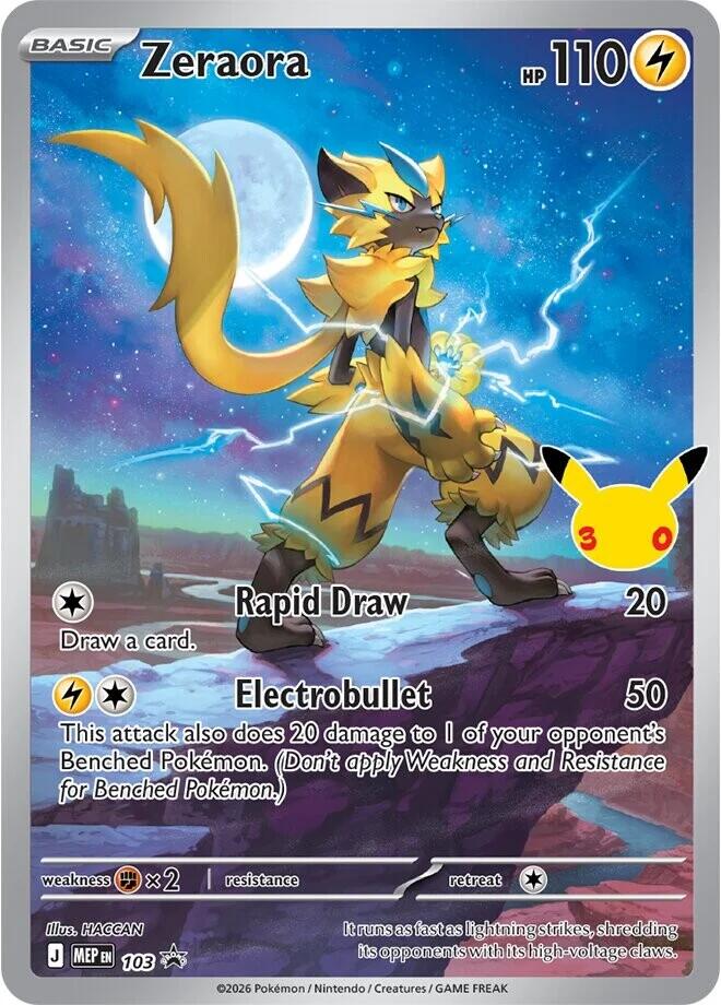 Zeraora - 103 (30th Celebration) (103) [ME: Mega Evolution Promo]