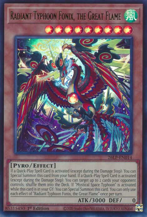 Radiant Typhoon Fonix, the Great Flame (26LP-EN014) [Limited Pack World Championship 2026]