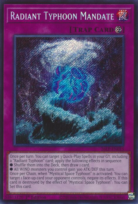 Radiant Typhoon Mandate (Secret Rare) (26LP-EN015) [Limited Pack World Championship 2026]