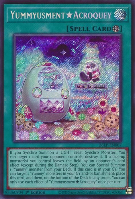 YummyusmentAcroquey (Secret Rare) (26LP-EN007) [Limited Pack World Championship 2026]