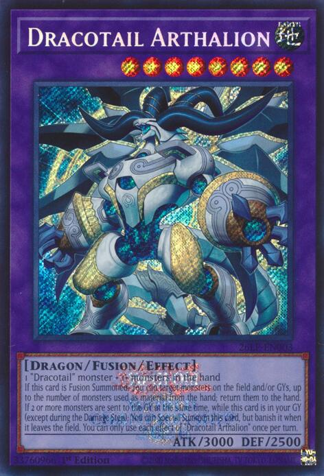 Dracotail Arthalion (Emblazoned Secret Rare) (26LP-EN003) [Limited Pack World Championship 2026]