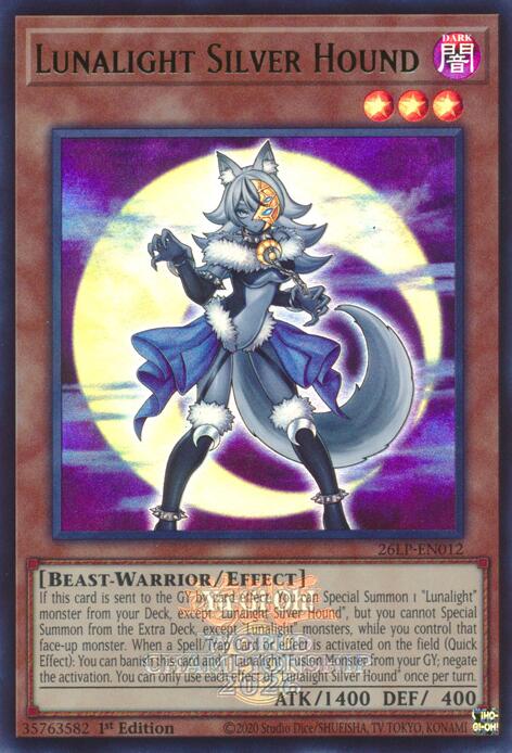 Lunalight Silver Hound (Emblazoned) (26LP-EN012) [Limited Pack World Championship 2026]