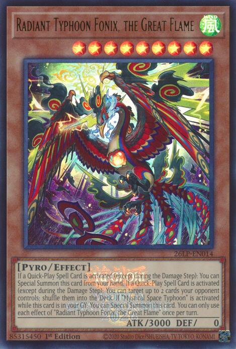 Radiant Typhoon Fonix, the Great Flame (Emblazoned) (26LP-EN014) [Limited Pack World Championship 2026]